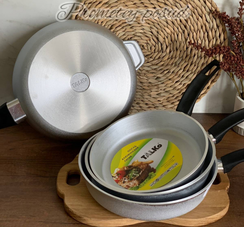 АЛЮМІНІЙ/ Сковорода без кришки 24см потовщ ТАЛКО (50240-D) | Інтернет-магазин Prometey в Україні | Гурт та роздріб