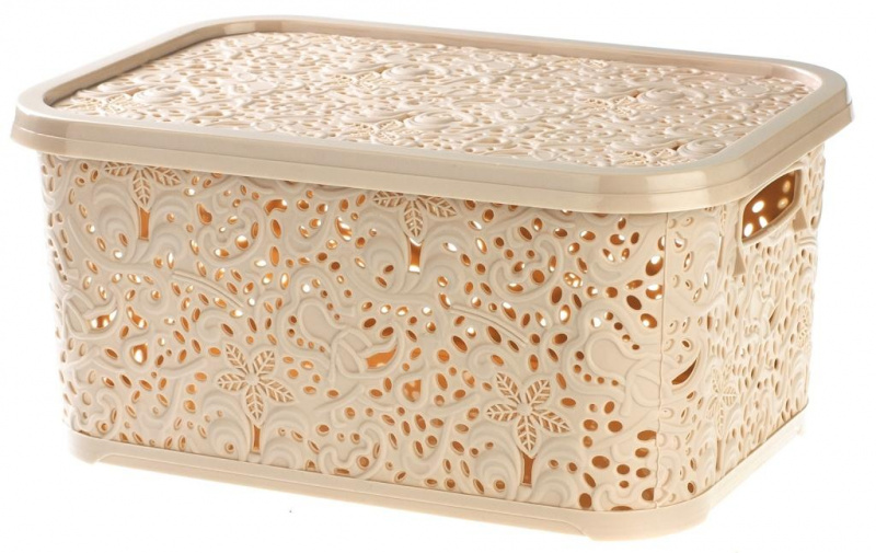 Корзинка R plastic "Ажур"   6л (28,5*20,5*12,5см) бежева (30602)
