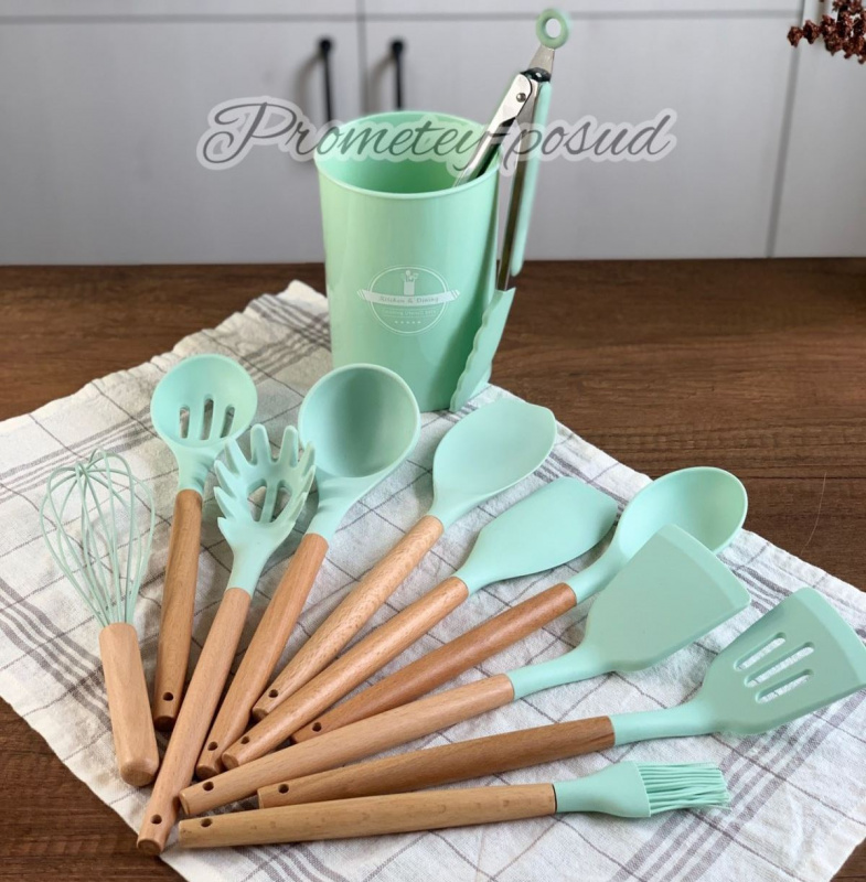 Набір кухонного приладдя 12пр силікон (3200-66) | Інтернет-магазин Prometey в Україні | Гурт та роздріб