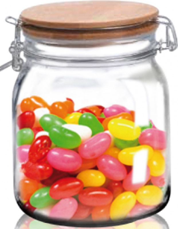 Банка на зажимі 1200мл з бамбуковою кришкою (7088-6) | Інтернет-магазин Prometey в Україні | Гурт та роздріб