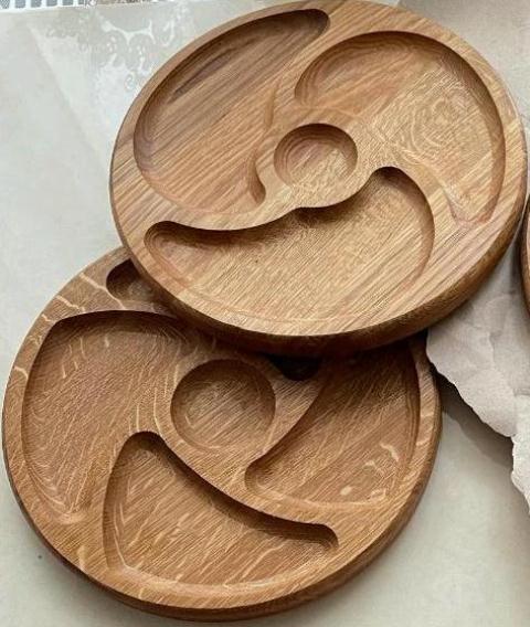 Менажниця дерев 4 секції ТОРНАДО+ соусник 25 см (1912-02) | Інтернет-магазин Prometey в Україні | Гурт та роздріб