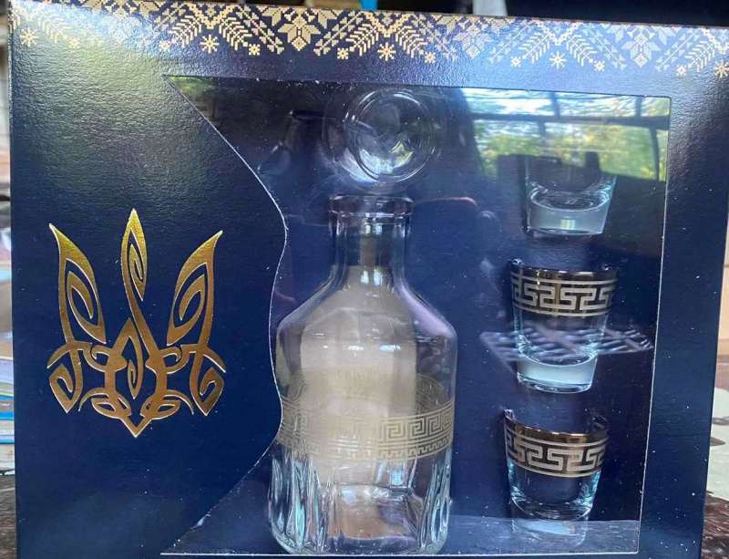 Набір для віскі (бут.0,5л+4ст) Грецький узор (0702-101) | Інтернет-магазин Prometey в Україні | Гурт та роздріб