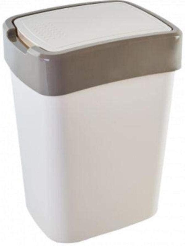 Відро для сміття "Євро" 25л (31 x 29 x 42 см) б.роза/какао (123067)