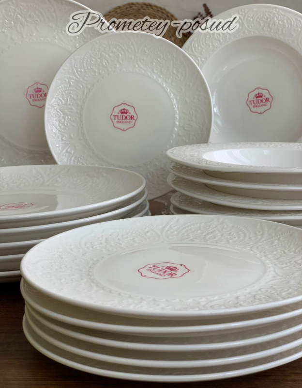 TUDOR ROYAL / Корона/ Тарілка фарфор мілка 26 см (3158-TU) | Інтернет-магазин Prometey в Україні | Гурт та роздріб