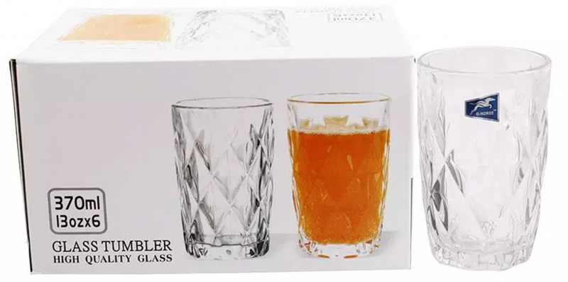 Набір стаканів 370мл/6шт (04612-BM-DL) | Інтернет-магазин Prometey в Україні | Гурт та роздріб