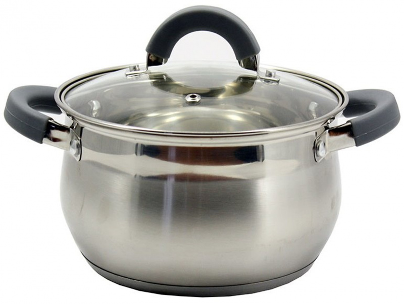 Каструля  ZAUBERG GREY 2,0л нержавійка сфера  ZAUBERG (2-G-ZBH) | Інтернет-магазин Prometey в Україні | Гурт та роздріб