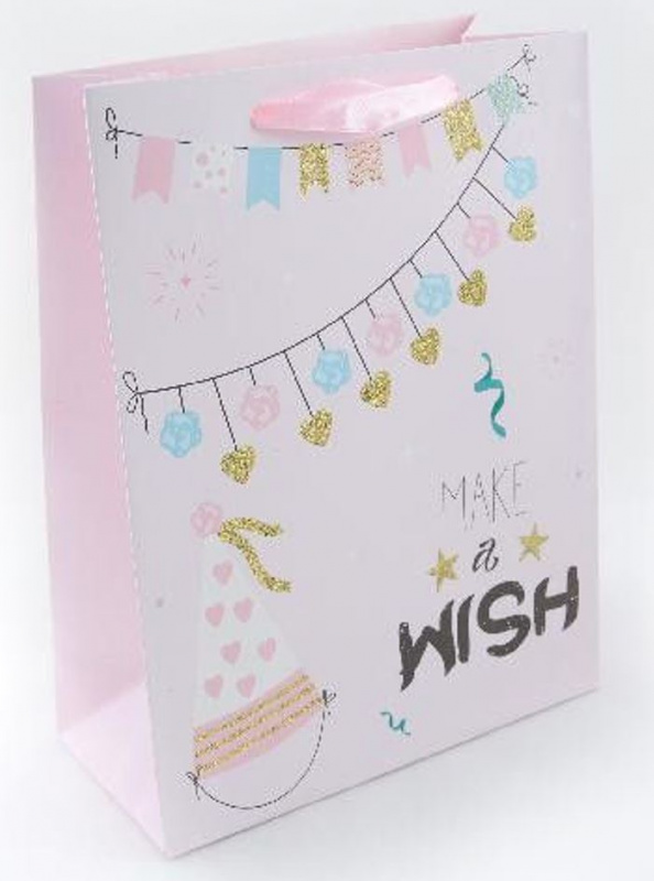 Пакет подарунковий 26*32*10см "Best wishes 3D" (91193-M) | Інтернет-магазин Prometey в Україні | Гурт та роздріб