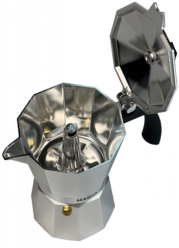 Кавоварка гейзерна 6 чашки/300мл. алюміній  MAGIO (1002-МG) | Інтернет-магазин Prometey в Україні | Гурт та роздріб