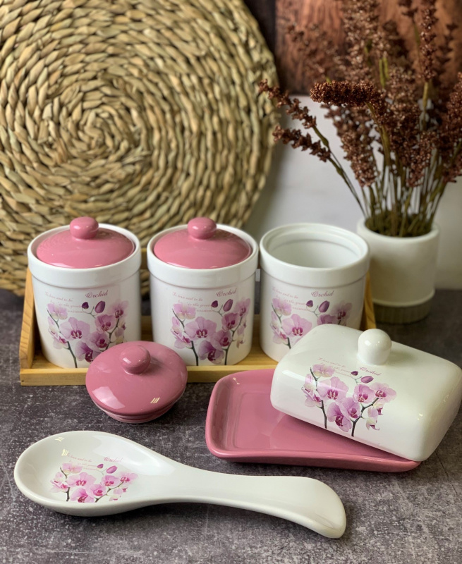 ОРХІДЕЯ РОЖЕВА/ Лимонниця керам (004-ОР) | Інтернет-магазин Prometey в Україні | Гурт та роздріб